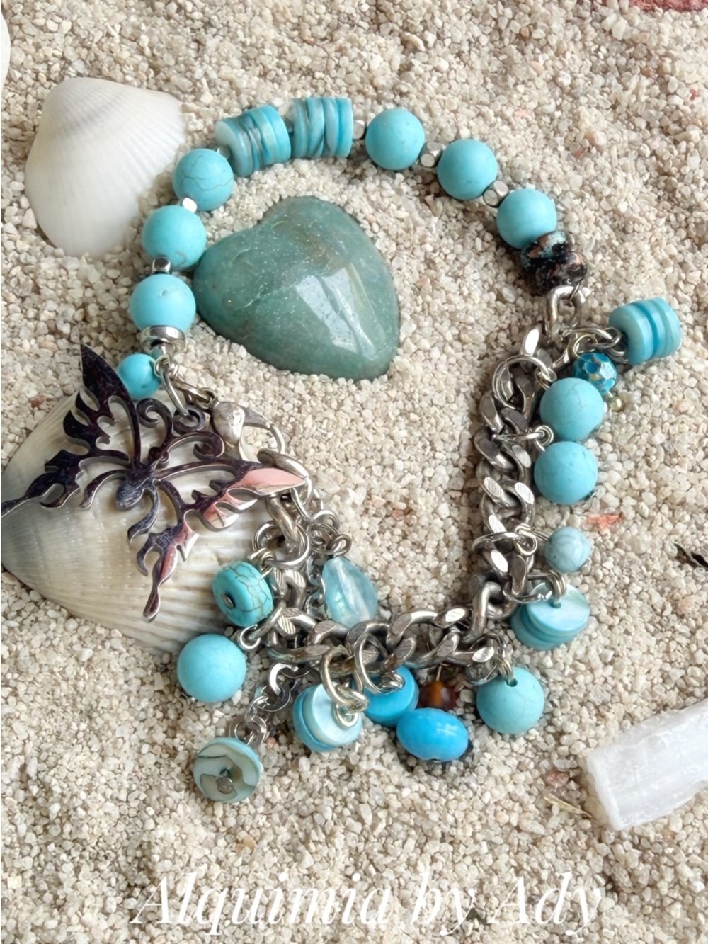 Alquimia Turquoise Bead & Charm Bracelet